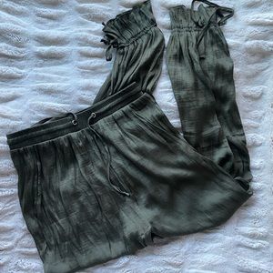 Silky Green Joggers